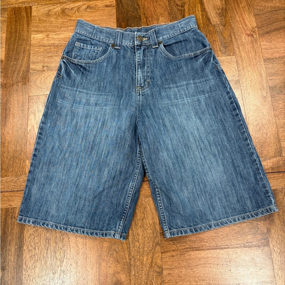 Boys Blue Jean Jorts by Urban Up Pipeline Shorts Knee Length Size 18 Wide Leg
